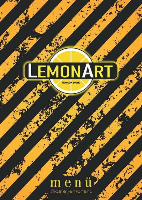Cafe Lemonart restoranının men&uuml; kapağı